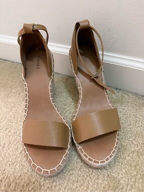 Forever 21 Brown Tan Espadrille Ankle-Strap Sandals